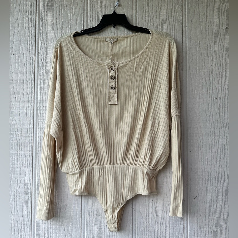 Chelsea & Violet Long Sleeve Henley Bodysuit